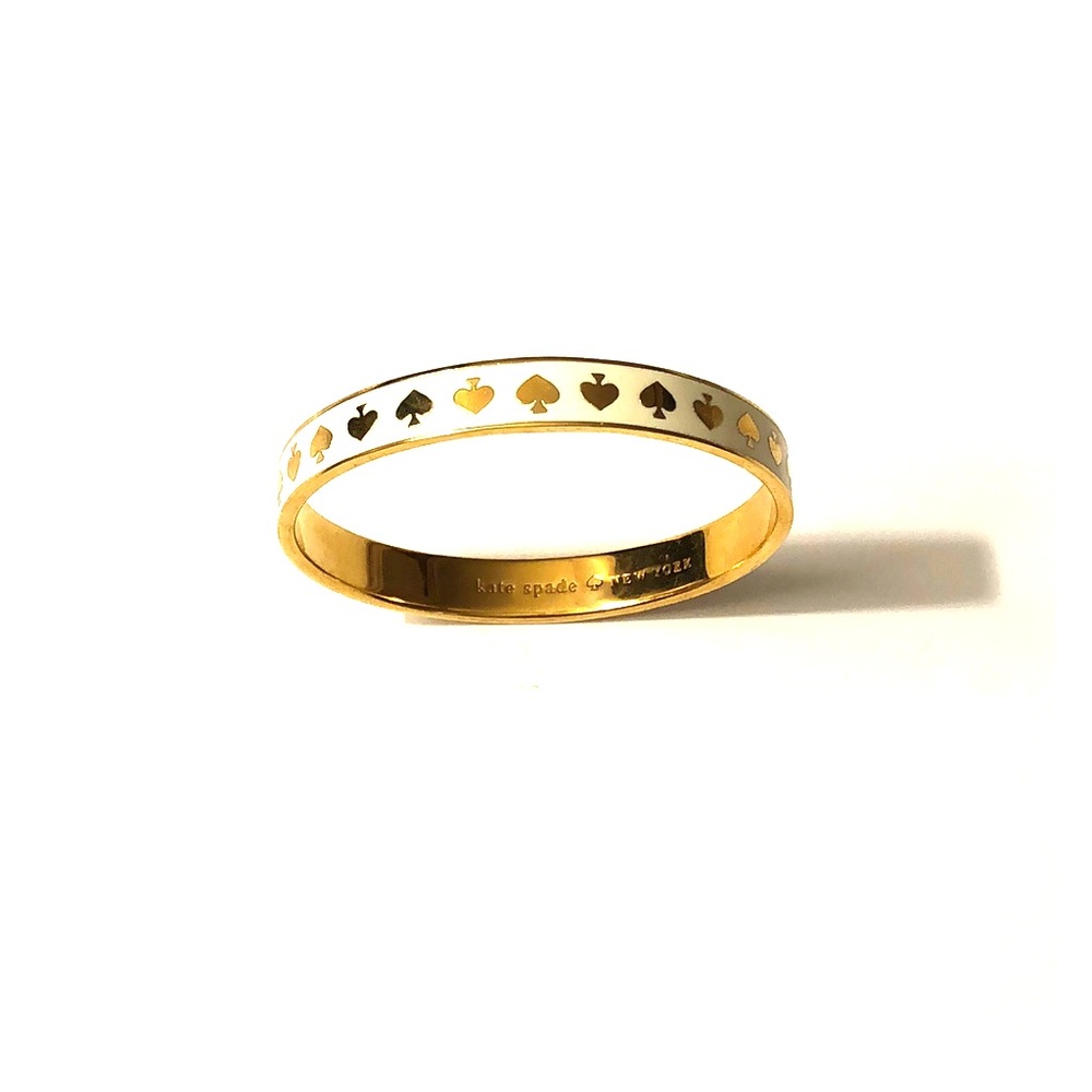 Kate Spade Enamel and Gold Spade Bangle